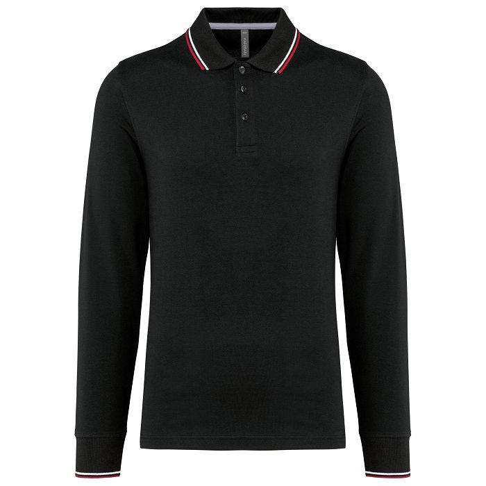  Polo rugby maille piquée manches longues homme