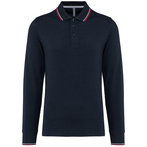  Polo rugby maille piquée manches longues homme