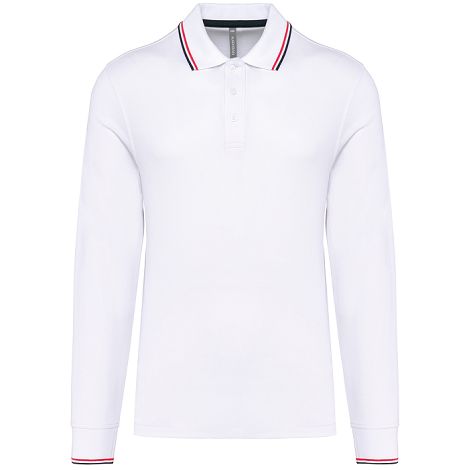  Polo rugby maille piquée manches longues homme