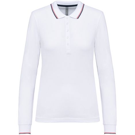  Polo rugby maille piquée manches longues femme