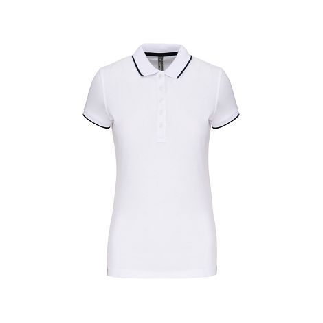  Polo maille piquée manches courtes femme