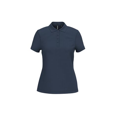 Polo piqué manches courtes femme