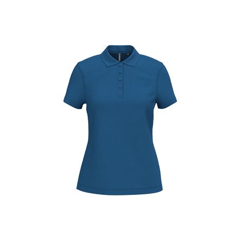 Polo piqué manches courtes femme