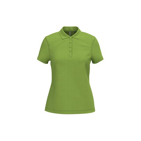 Polo piqué manches courtes femme