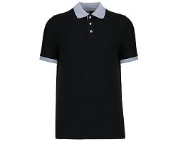 Polo piqué bicolore homme