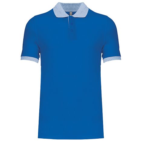  Polo piqué bicolore homme