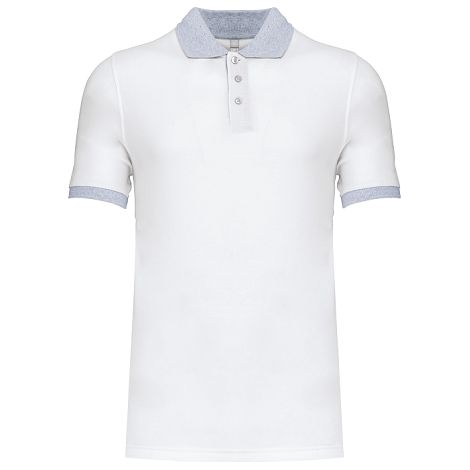  Polo piqué bicolore homme