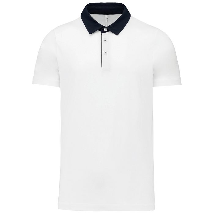  Polo jersey bicolore homme