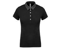 Polo jersey bicolore femme