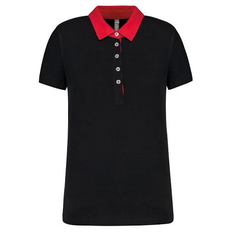  Polo jersey bicolore femme