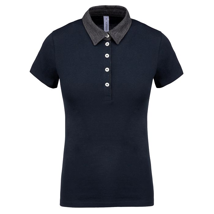  Polo jersey bicolore femme