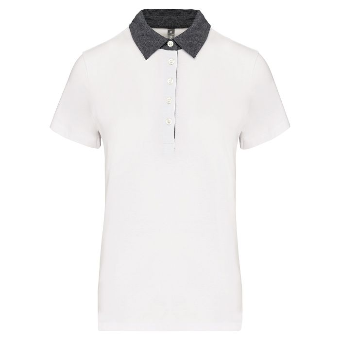  Polo jersey bicolore femme