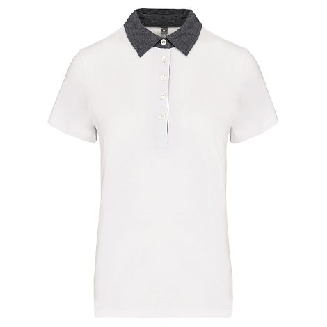  Polo jersey bicolore femme