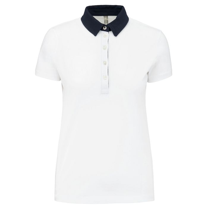  Polo jersey bicolore femme