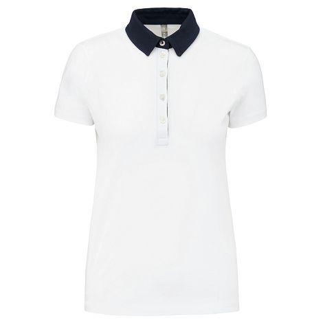  Polo jersey bicolore femme