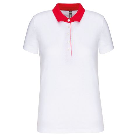  Polo jersey bicolore femme