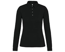 Polo jersey manches longues femme