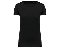 T-shirt Supima® col rond manches courtes femme