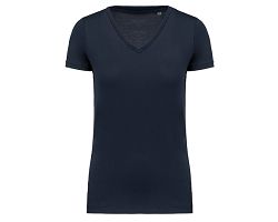 T-shirt Supima® col V manches courtes femme