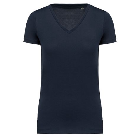  T-shirt Supima® col V manches courtes femme