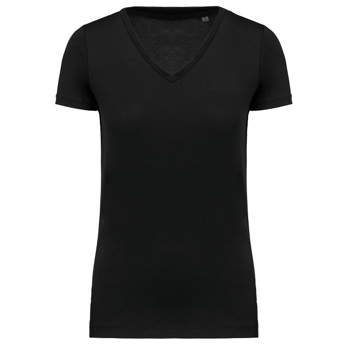  T-shirt Supima® col V manches courtes femme