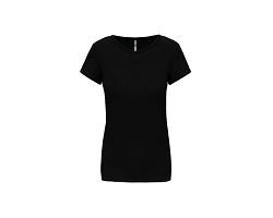 T-shirt col rond manches courtes femme