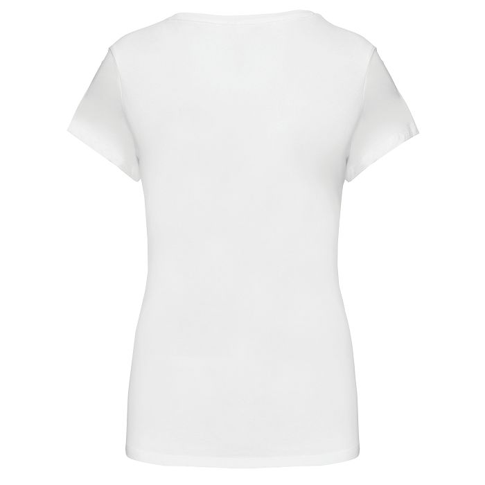  T-shirt col V manches courtes femme