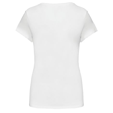  T-shirt col V manches courtes femme