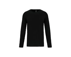 T-shirt col rond manches longues homme