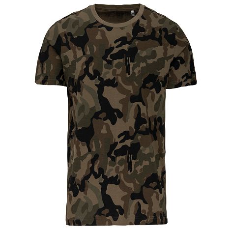  T-shirt camo manches courtes homme