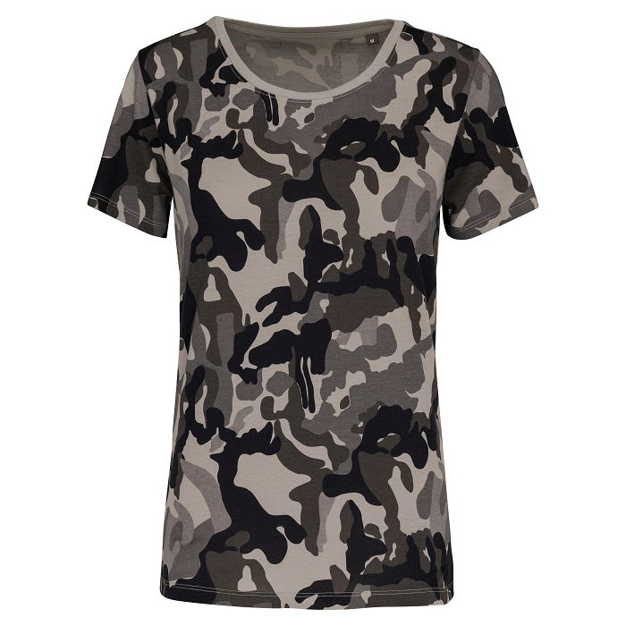  T-shirt camo manches courtes femme