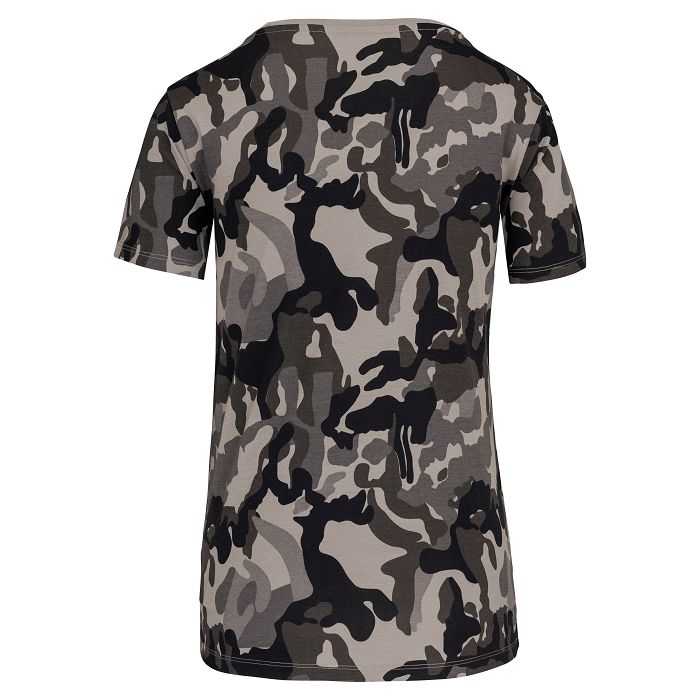  T-shirt camo manches courtes femme