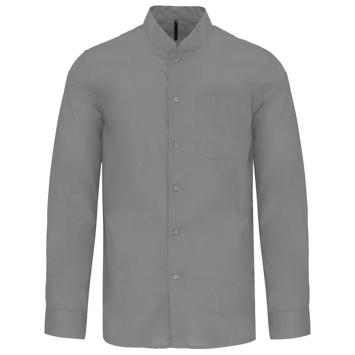  Chemise col mao manches longues