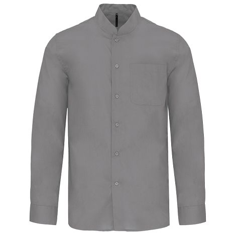  Chemise col mao manches longues