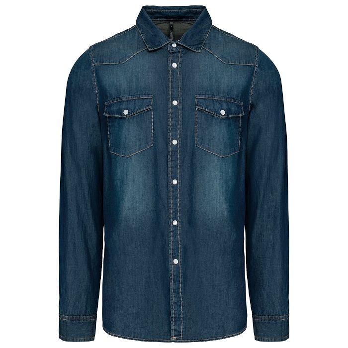  Chemise denim manches longues