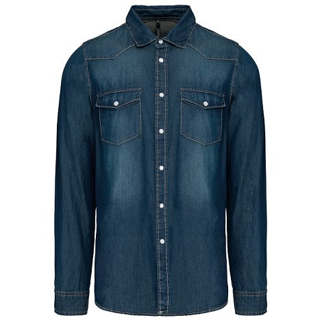  Chemise denim manches longues