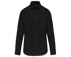 Chemise coton / élasthanne manches longues homme