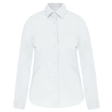  Chemise coton / élasthanne manches longues femme