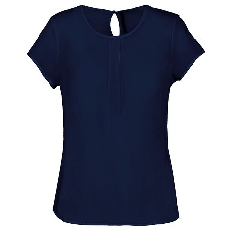  Blouse crêpe manches courtes femme