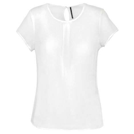  Blouse crêpe manches courtes femme