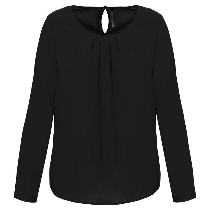  Blouse crêpe manches longues femme