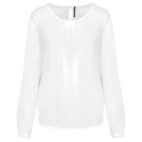  Blouse crêpe manches longues femme