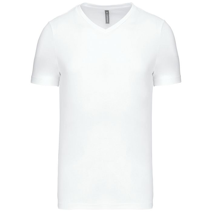  T-shirt col V manches courtes