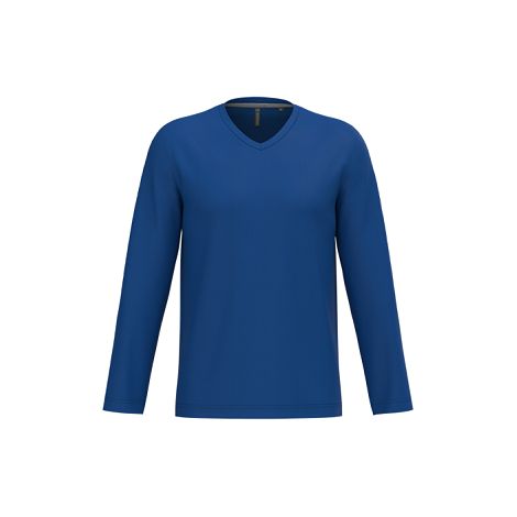 T-shirt col V manches longues
