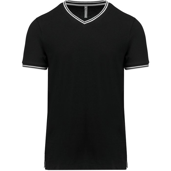  T-shirt maille piquée col V homme