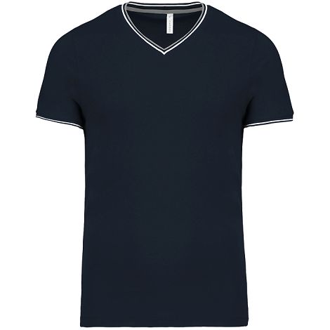  T-shirt maille piquée col V homme