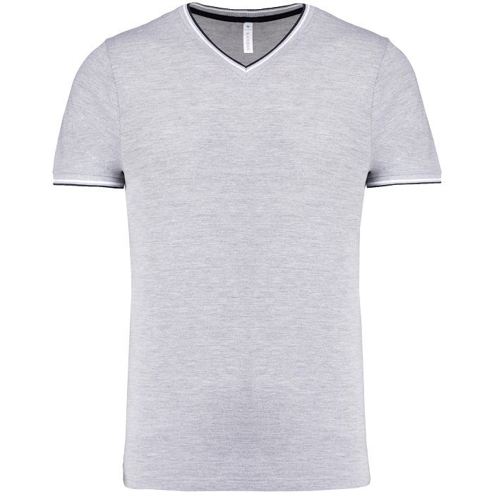  T-shirt maille piquée col V homme