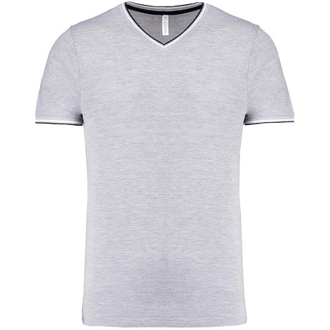  T-shirt maille piquée col V homme