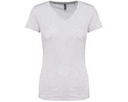 T-shirt col V manches courtes femme