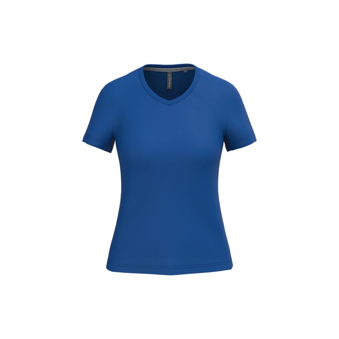  T-shirt col V manches courtes femme